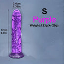 6.1in 6.7in 7.48in 8.26in 9.05in Soft Realistic Jelly Transparent Dildo