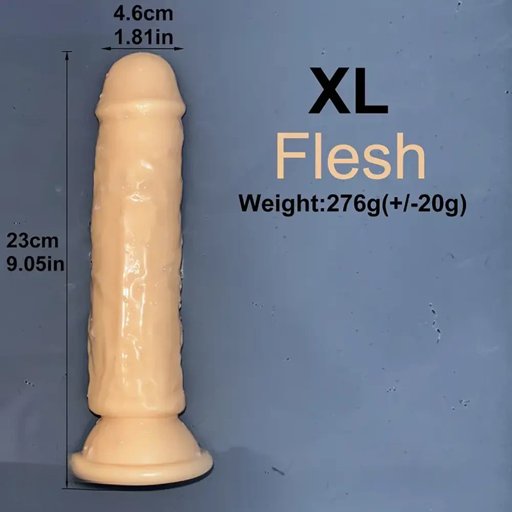 6.1in 6.7in 7.48in 8.26in 9.05in Soft Realistic Jelly Transparent Dildo