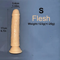 6.1in 6.7in 7.48in 8.26in 9.05in Soft Realistic Jelly Transparent Dildo