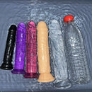 6.1in 6.7in 7.48in 8.26in 9.05in Soft Realistic Jelly Transparent Dildo