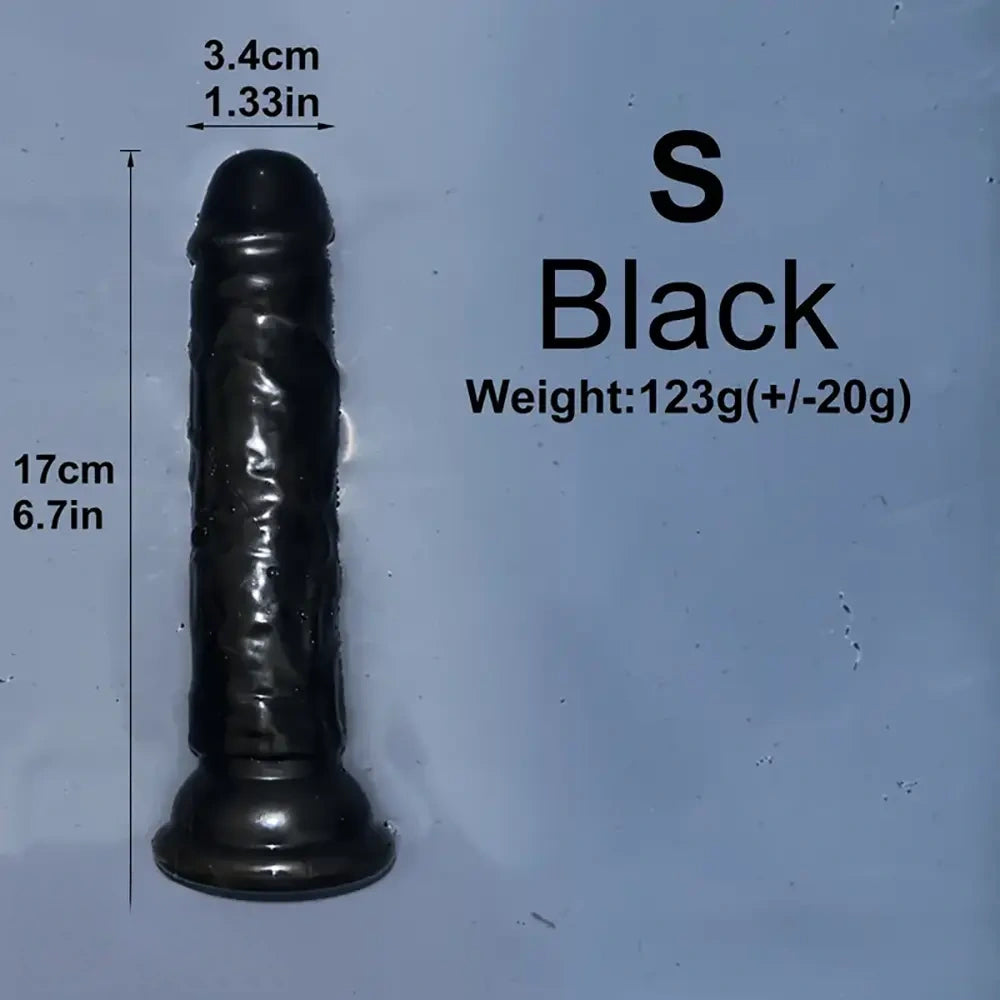 6.1in 6.7in 7.48in 8.26in 9.05in Soft Realistic Jelly Transparent Dildo