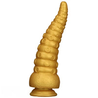 6.1in 6.88in 8.26in 8.66in Gold Silicone Multi-size Octopus Thick Dildo