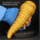 6.1in 6.88in 8.26in 8.66in Gold Silicone Multi-size Octopus Thick Dildo