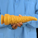 6.1in 6.88in 8.26in 8.66in Gold Silicone Multi-size Octopus Thick Dildo