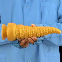 6.1in 6.88in 8.26in 8.66in Gold Silicone Multi-size Octopus Thick Dildo