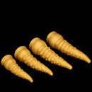 6.1in 6.88in 8.26in 8.66in Gold Silicone Multi-size Octopus Thick Dildo