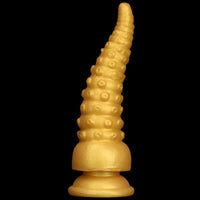 6.1in 6.88in 8.26in 8.66in Gold Silicone Multi-size Octopus Thick Dildo