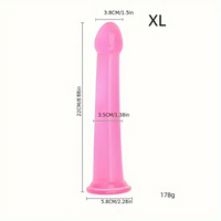 6.1in 6.89in 7.87in 8.66in Pink Anal Plug Dildo For Butt Vagina Expander
