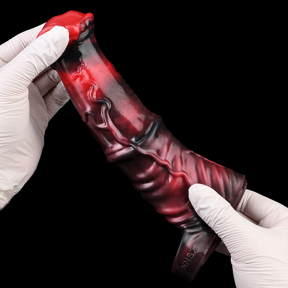 6.1in 6.89in 7.95in Horse Animal Penis Soft Dildo Sleeve Cock Extender