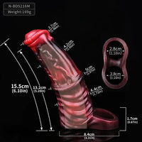 6.1in 6.89in 7.95in Horse Animal Penis Soft Dildo Sleeve Cock Extender