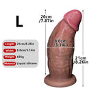 6.1in 7.08in 8.26in 9.05in 9.84in Realistic Thick Strap on Silicone Dildo Toy