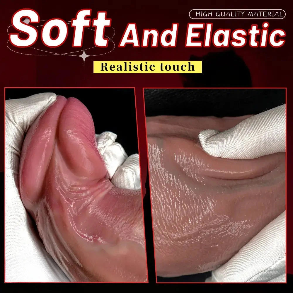 6.1in 7.08in 8.26in 9.05in 9.84in Realistic Thick Strap on Silicone Dildo Toy