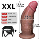 6.1in 7.08in 8.26in 9.05in 9.84in Realistic Thick Strap on Silicone Dildo Toy