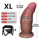 6.1in 7.08in 8.26in 9.05in 9.84in Realistic Thick Strap on Silicone Dildo Toy