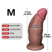 6.1in 7.08in 8.26in 9.05in 9.84in Realistic Thick Strap on Silicone Dildo Toy