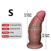 6.1in 7.08in 8.26in 9.05in 9.84in Realistic Thick Strap on Silicone Dildo Toy