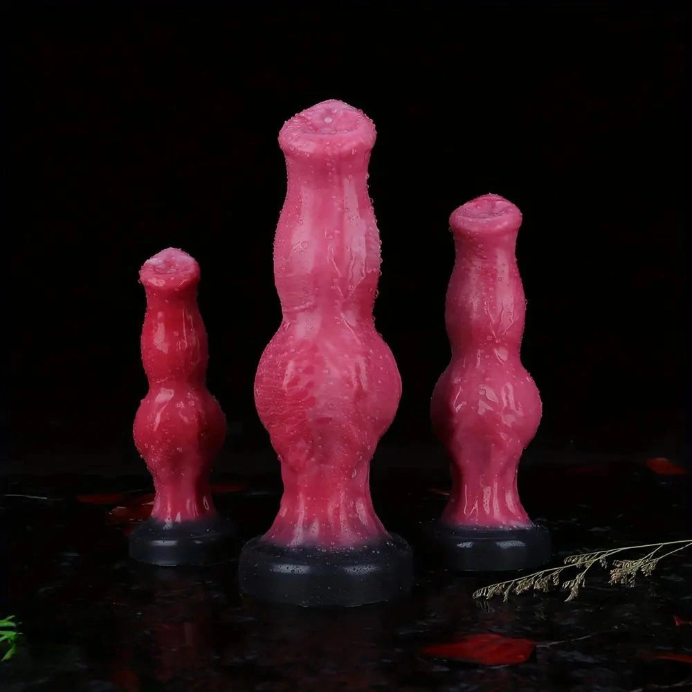 6.1in 7.2in 8.77in Realistic Monster Dildo Liquid Silicone Knot Adult Sex Toy