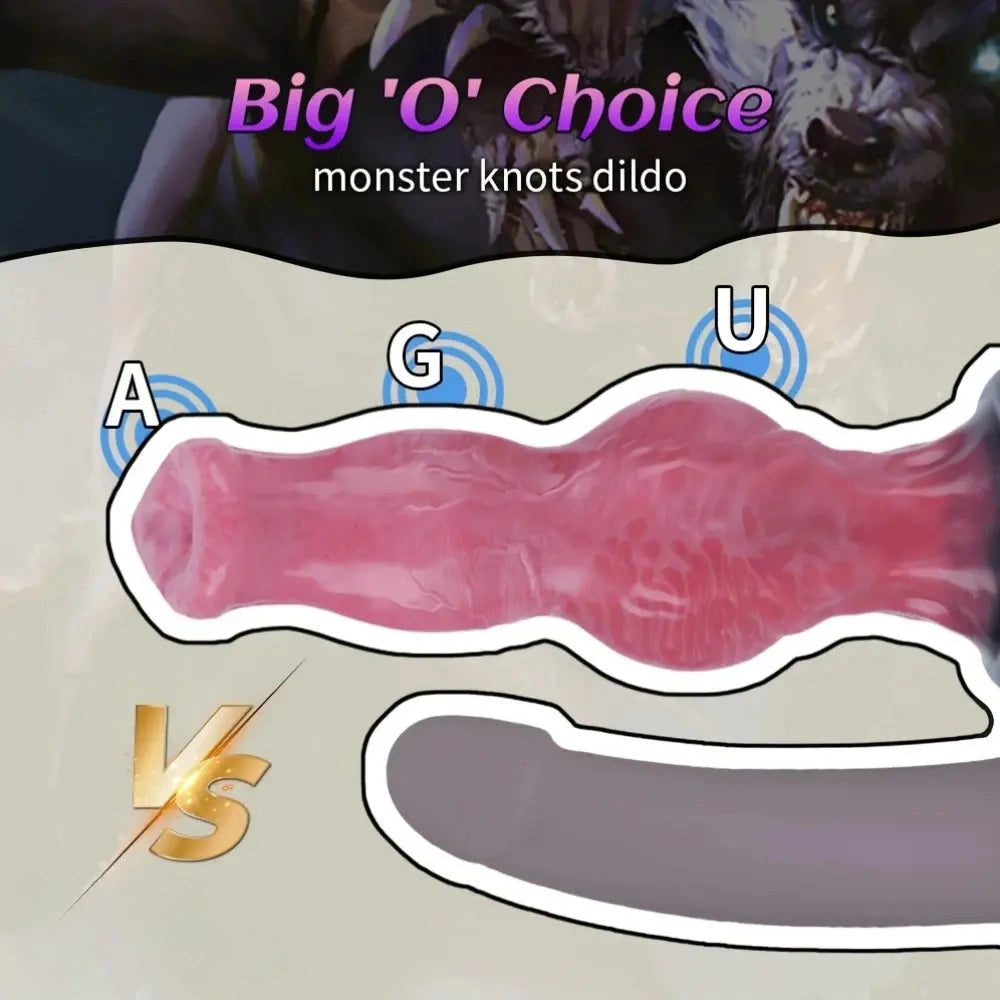 6.1in 7.2in 8.77in Realistic Monster Dildo Liquid Silicone Knot Adult Sex Toy