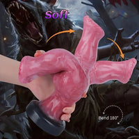 6.1in 7.2in 8.77in Realistic Monster Dildo Liquid Silicone Knot Adult Sex Toy
