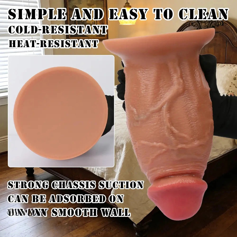 6.1in 7.48in 8.66in 9.44in Thick Real Penis Silicone Cock Toy For Novelty