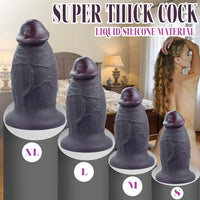 6.1in 7.48in 8.66in 9.44in Thick Real Penis Silicone Cock Toy For Novelty