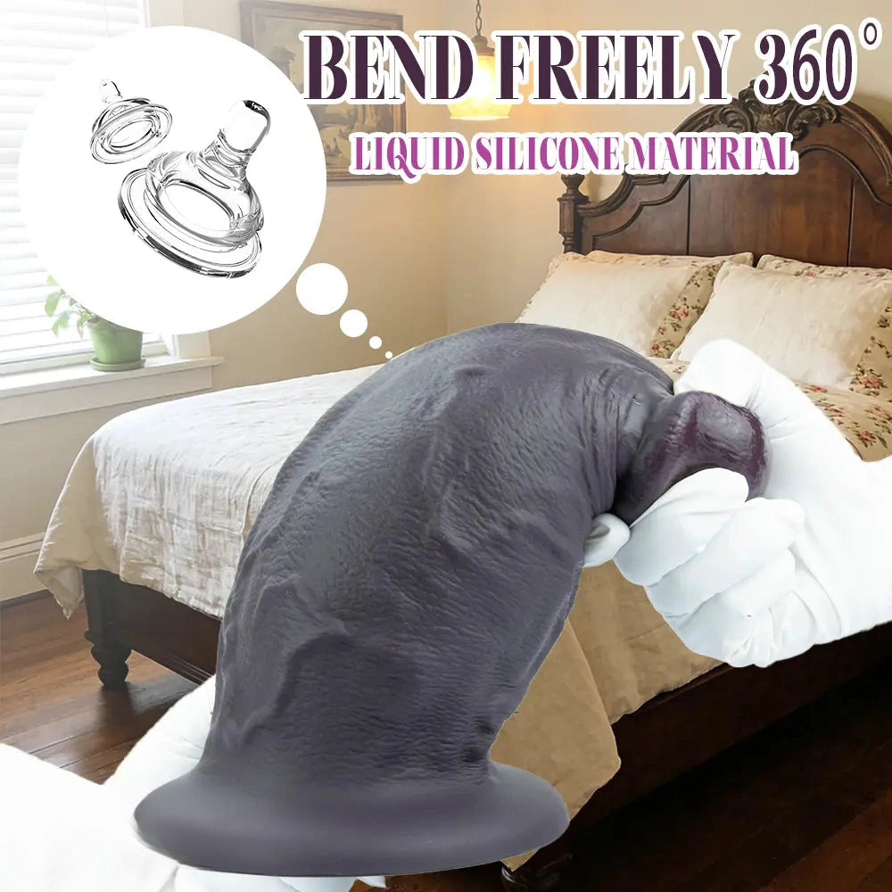 6.1in 7.48in 8.66in 9.44in Thick Real Penis Silicone Cock Toy For Novelty