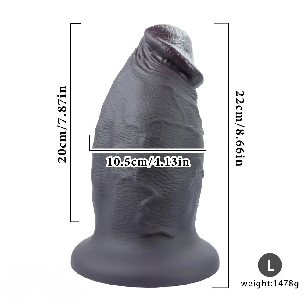 6.1in 7.48in 8.66in 9.44in Thick Real Penis Silicone Cock Toy For Novelty