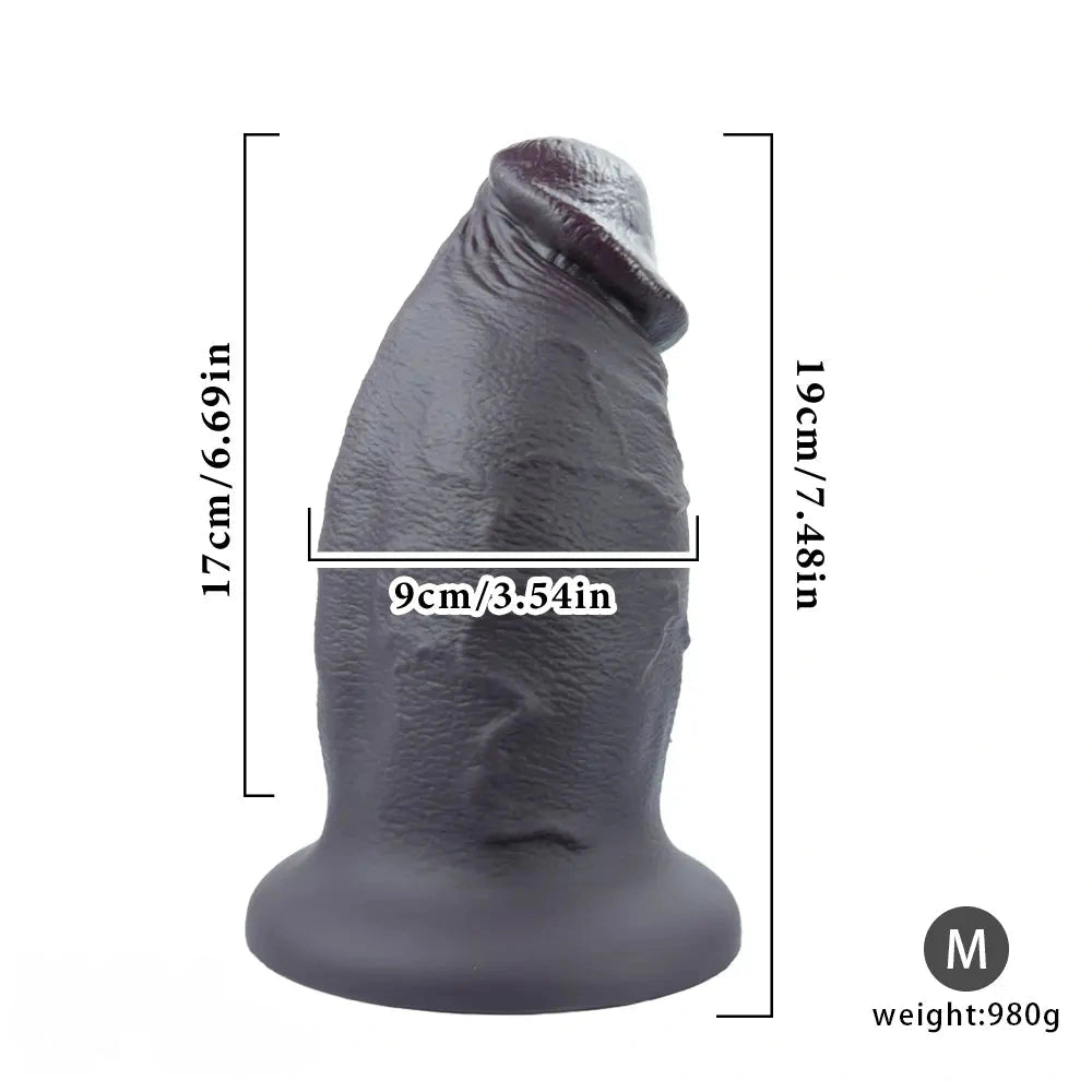 6.1in 7.48in 8.66in 9.44in Thick Real Penis Silicone Cock Toy For Novelty