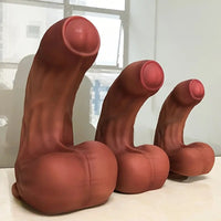 6.1in 7.48in 8.86in Liquid Silicone Soft Simulation Foreskin Uncut Real Dildo