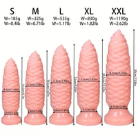6.1in 7.67in 9.05in 10.43in 11.8in Big Anal Plug Scaly Thick Dildo Odd Sex Toy
