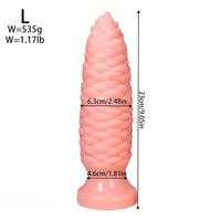 6.1in 7.67in 9.05in 10.43in 11.8in Big Anal Plug Scaly Thick Dildo Odd Sex Toy
