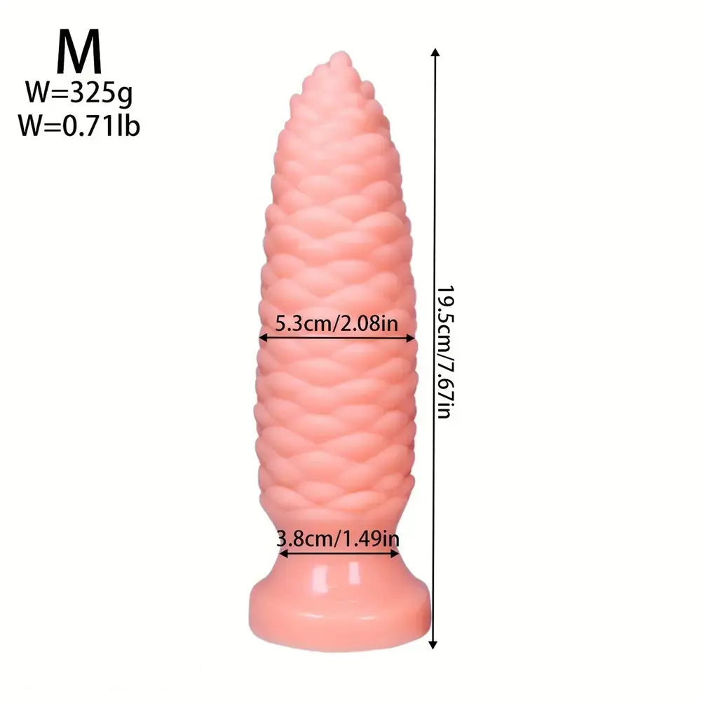 6.1in 7.67in 9.05in 10.43in 11.8in Big Anal Plug Scaly Thick Dildo Odd Sex Toy