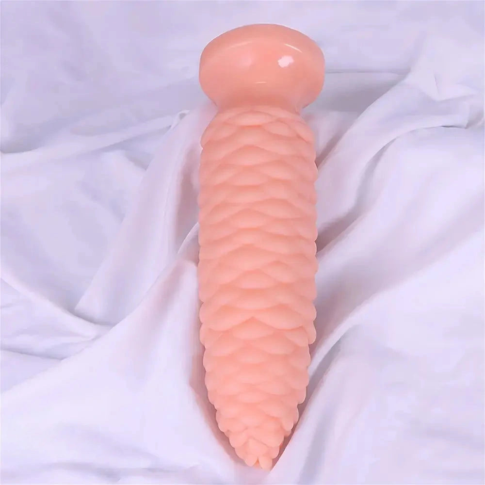 6.1in 7.67in 9.05in 10.43in 11.8in Big Anal Plug Scaly Thick Dildo Odd Sex Toy