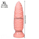 6.1in 7.67in 9.05in 10.43in 11.8in Big Anal Plug Scaly Thick Dildo Odd Sex Toy