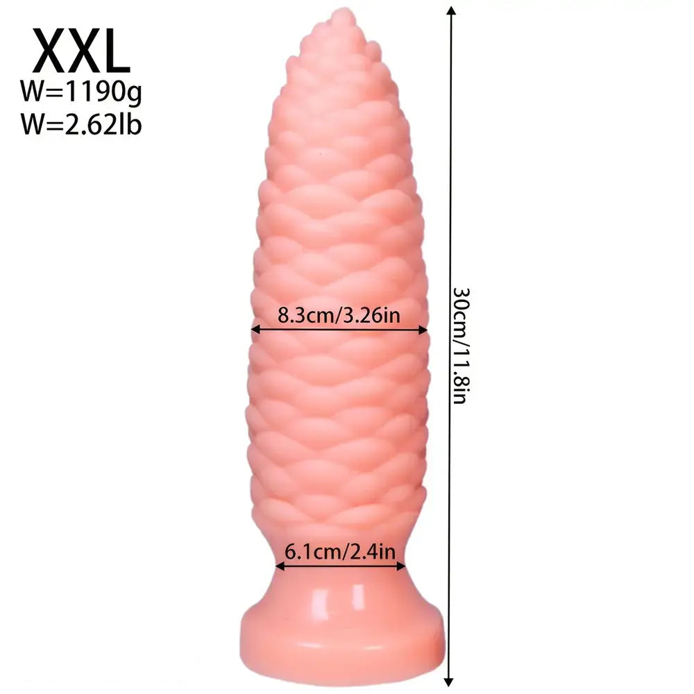 6.1in 7.67in 9.05in 10.43in 11.8in Big Anal Plug Scaly Thick Dildo Odd Sex Toy