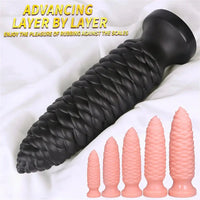 6.1in 7.67in 9.05in 10.43in 11.8in Big Anal Plug Scaly Thick Dildo Odd Sex Toy