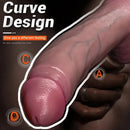 6.1in 7.67in 9.64in Curved Real Strap on Dildo Realistic Sex Toy For Adults