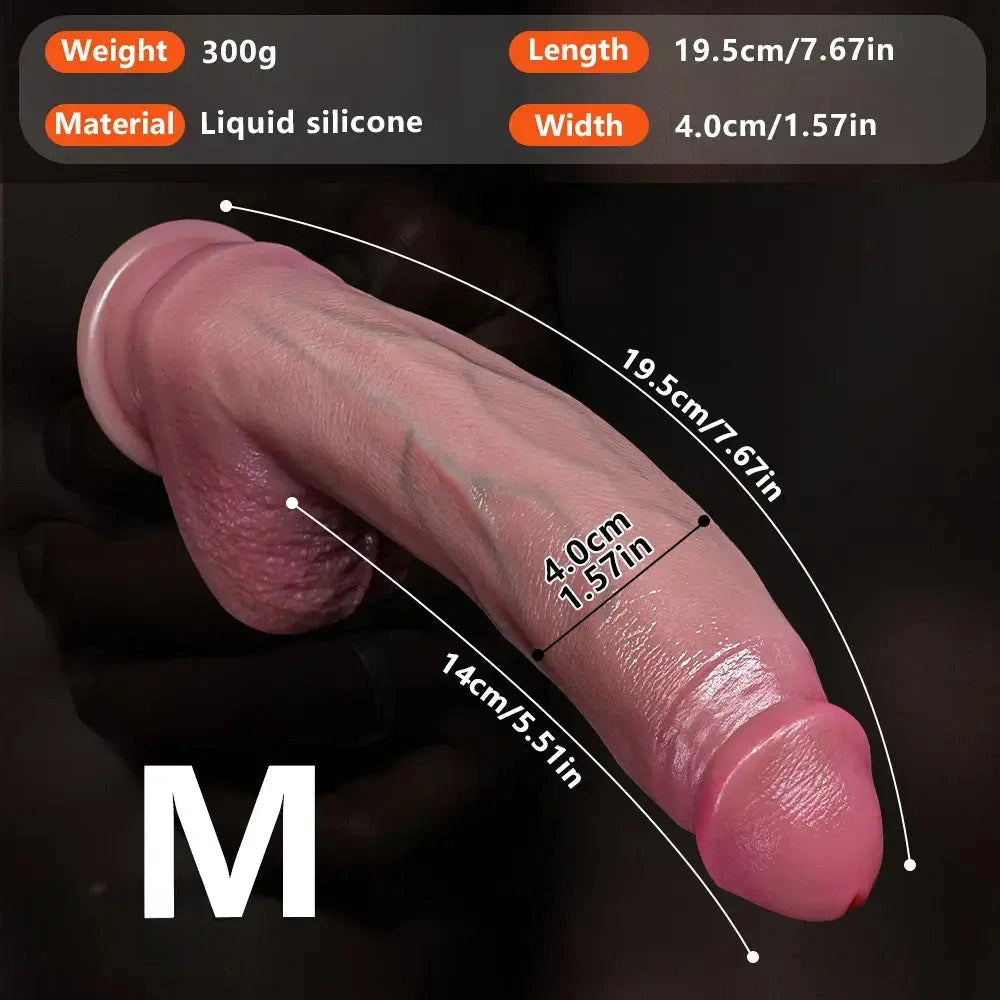 6.1in 7.67in 9.64in Curved Real Strap on Dildo Realistic Sex Toy For Adults