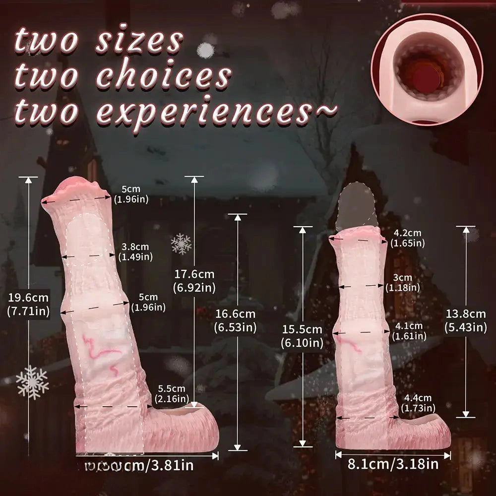 6.1in 7.71in Horse Penis Dildo Sleeve Realistic Texture Stem Pulse Cock Sleeve