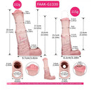 6.1in 7.71in Horse Penis Dildo Sleeve Realistic Texture Stem Pulse Cock Sleeve