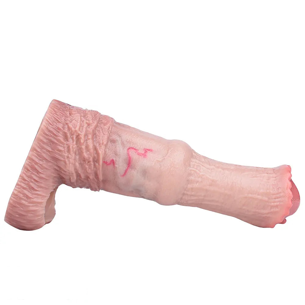 6.1in 7.71in Horse Penis Dildo Sleeve Realistic Texture Stem Pulse Cock Sleeve