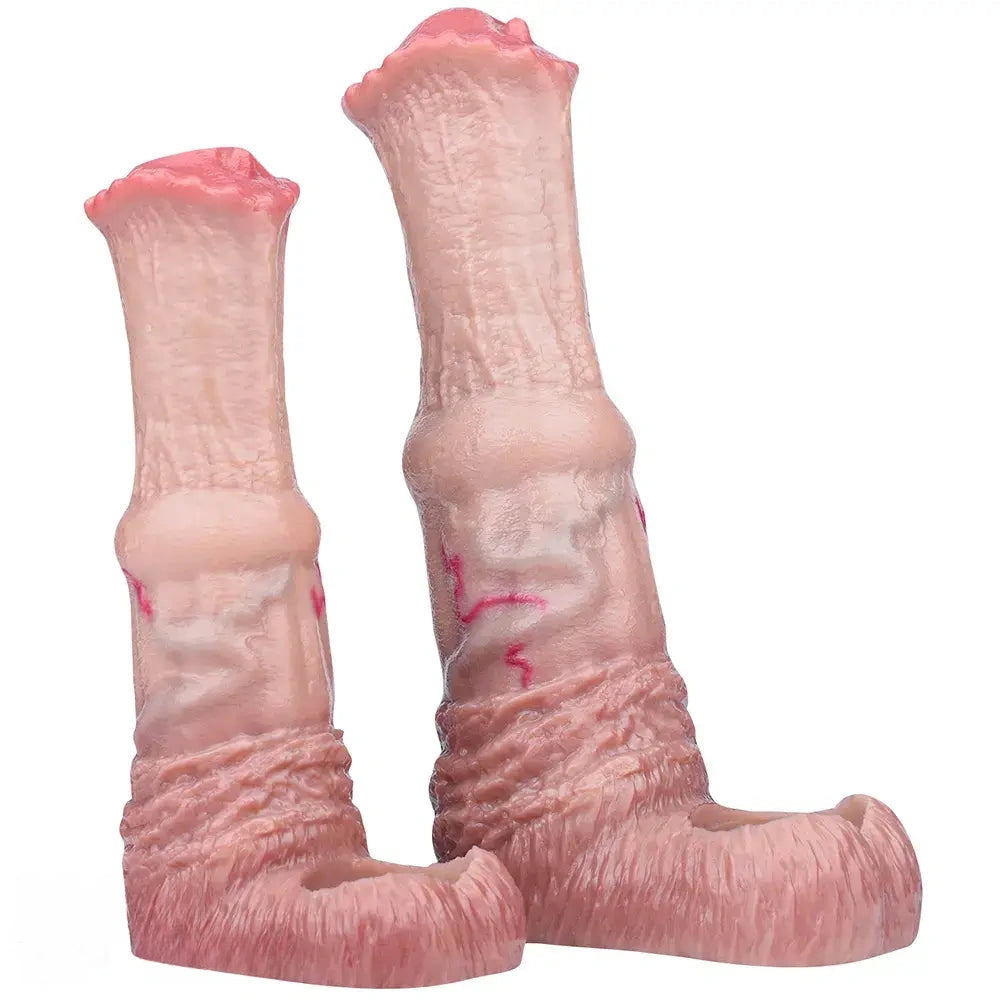 6.1in 7.71in Horse Penis Dildo Sleeve Realistic Texture Stem Pulse Cock Sleeve