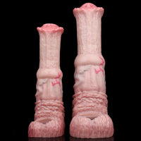 6.1in 7.71in Horse Penis Dildo Sleeve Realistic Texture Stem Pulse Cock Sleeve