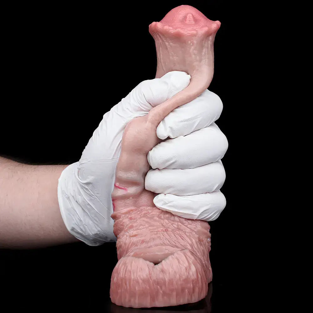 6.1in 7.71in Horse Penis Dildo Sleeve Realistic Texture Stem Pulse Cock Sleeve