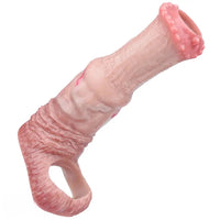 6.1in 7.71in Horse Penis Dildo Sleeve Realistic Texture Stem Pulse Cock Sleeve