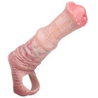 6.1in 7.71in Horse Penis Dildo Sleeve Realistic Texture Stem Pulse Cock Sleeve