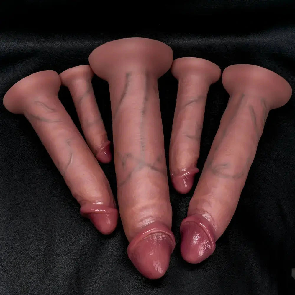 6.1in 7.87in 9.64in 11.22in 12.59in Realistic Big Dildo Adult Intimacy Accessory