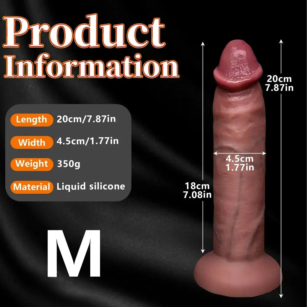 6.1in 7.87in 9.64in 11.22in 12.59in Realistic Big Dildo Adult Intimacy Accessory
