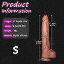 6.1in 7.87in 9.64in 11.41in 13.38in Strap on Real Foreskin Long Big Dildo