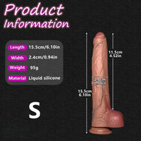 6.1in 7.87in 9.64in 11.41in 13.38in Strap on Real Foreskin Long Big Dildo